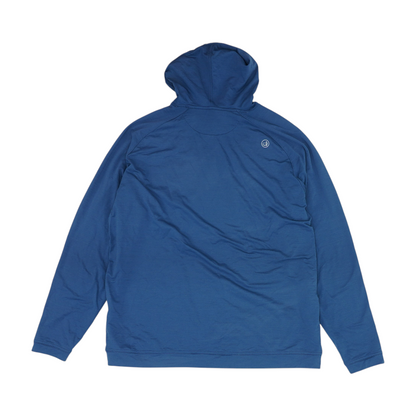 Blue Solid Hoodie Pullover