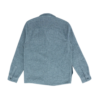 Gray Solid Flannel Button Down