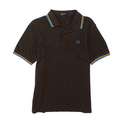 Brown Solid Short Sleeve Polo