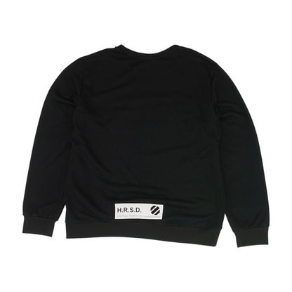 Black Solid Sweatshirt Pullover