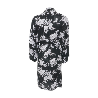 Black Floral Cardigan