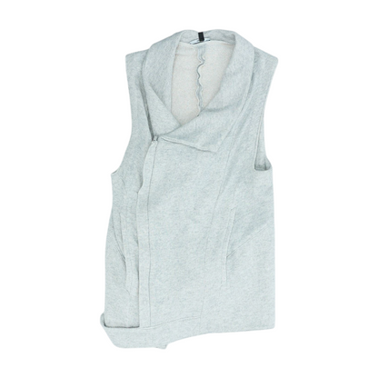 Gray Solid Casual Vest