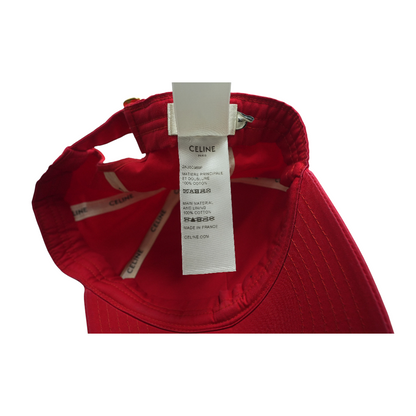 Red 16 Baseball Cap in Cotton