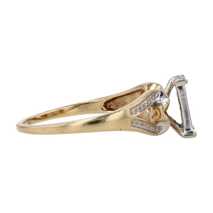 10K Two-Tone Gold Diamond Engagement Ring