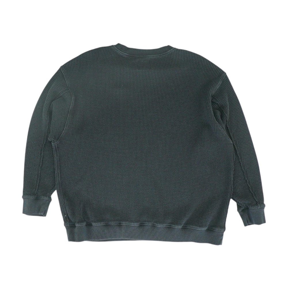 Black Solid Sweatshirt Pullover