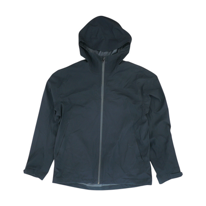 Black Solid Rain Jacket