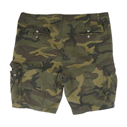 Green Camo 5-Pocket Shorts