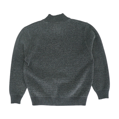 Gray Solid Pullover Sweater