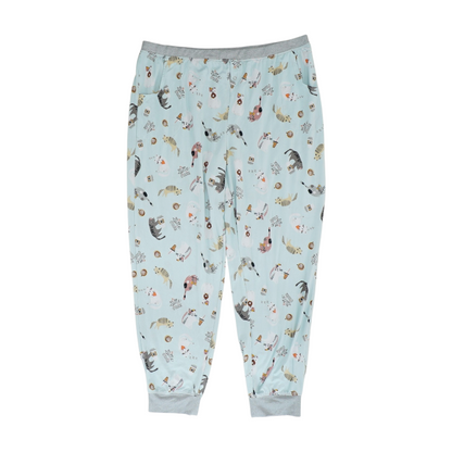 Blue Graphic Pajama Bottom