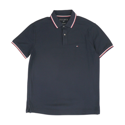 Navy Solid Short Sleeve Polo