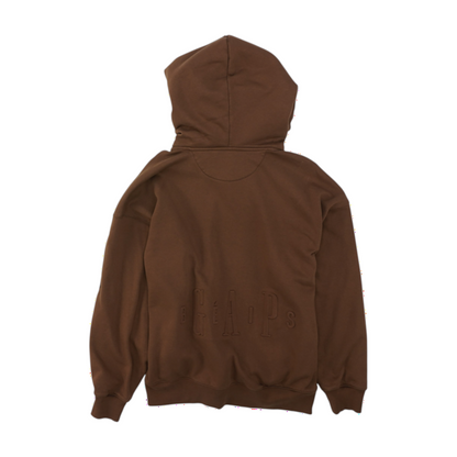 Brown Solid Hoodie Pullover