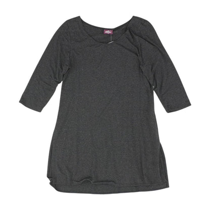 Charcoal Solid Knit Top