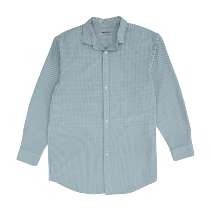 Gray Tall Check Long Sleeve Button Down