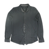 Black Solid Long Sleeve Button Down