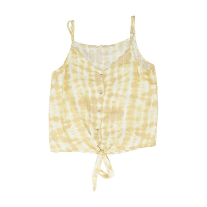 Yellow Tie Dye Sleeveless Blouse