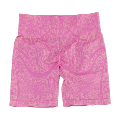 Pink Animal Print Active Shorts