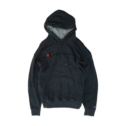 Gray Solid Hoodie Pullover