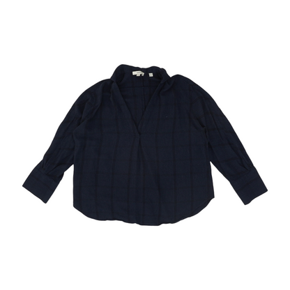 Navy Check Pullover Sweater