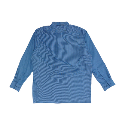 Navy Abstract Long Sleeve Button Down