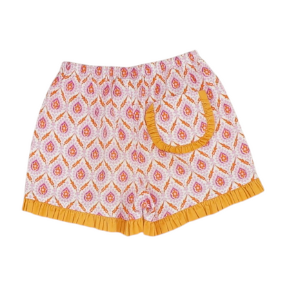 Pink Abstract Chino Shorts