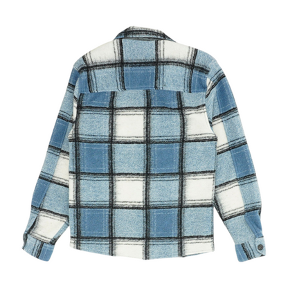 Blue Plaid Long Sleeve Button Down