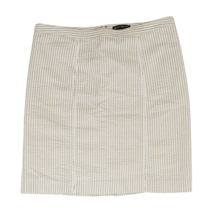 Beige Striped Mini Skirt