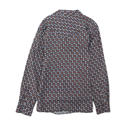 Multi Print Long Sleeve Button Down