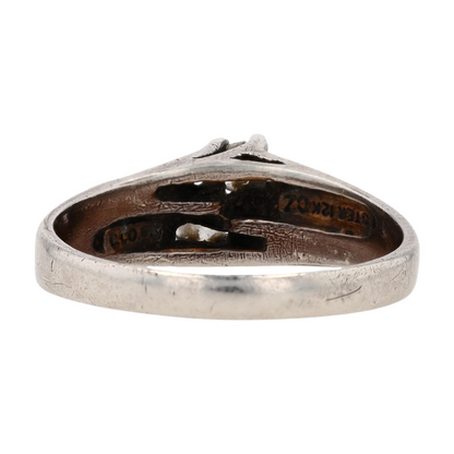 Sterling Silver White Stone Fashion Ring