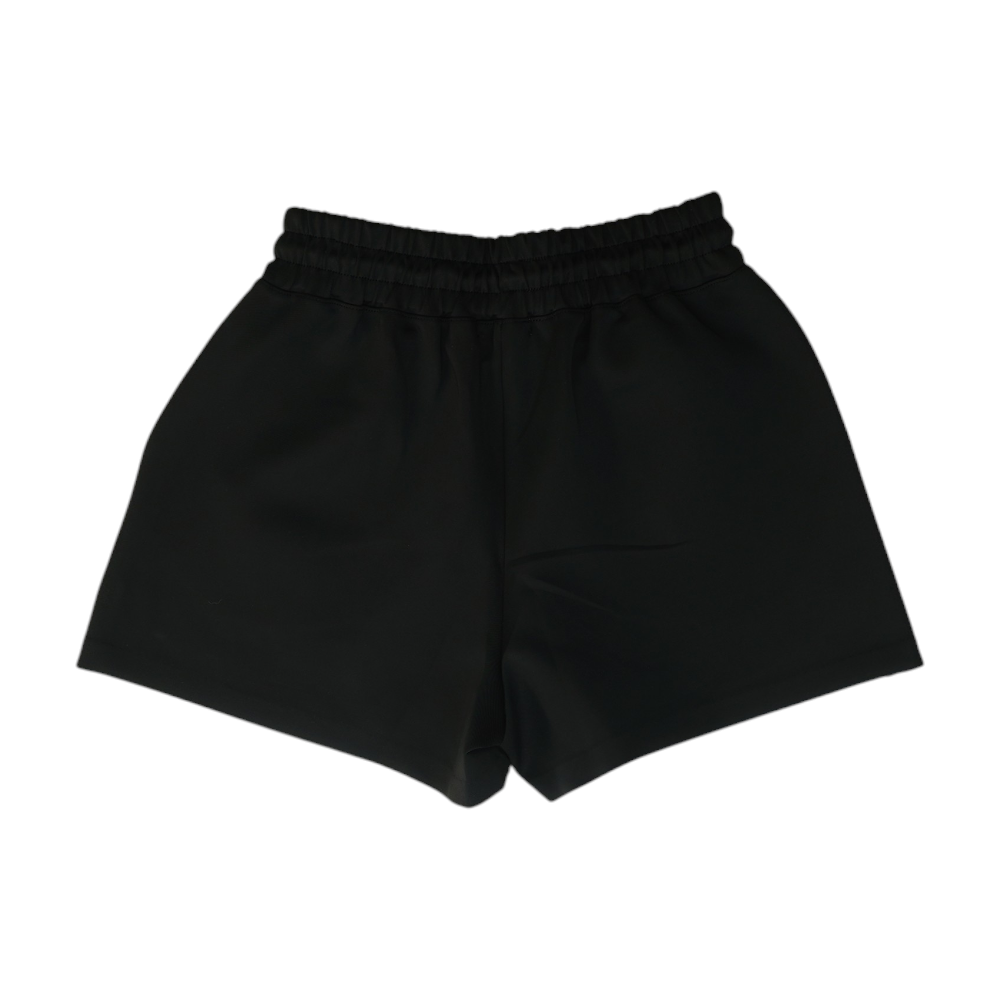 Black Solid Active Shorts