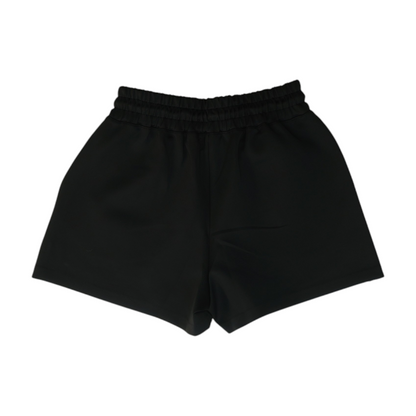 Black Solid Active Shorts
