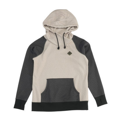 Gray Color Block Hoodie Pullover