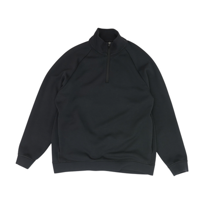 Black Solid 1/4 Zip Pullover
