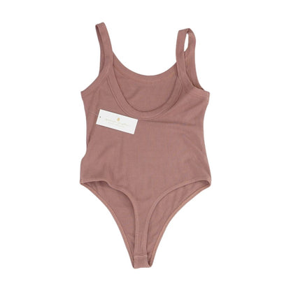 Mauve Solid Bodysuit Tank