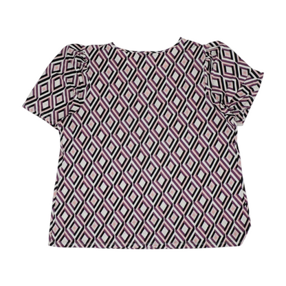 Purple Plus Size Abstract Blouse