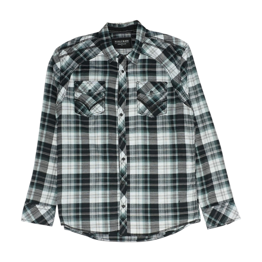 Multi Plaid Long Sleeve Button Down