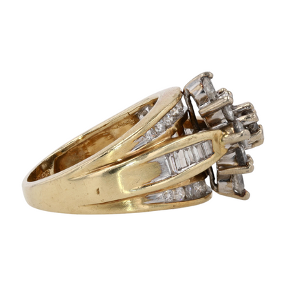1 ctw 10K Two-Tone Gold Diamond Fashion Ring