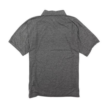 Gray Solid Short Sleeve Polo