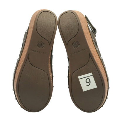 Brown Wedged Sandals