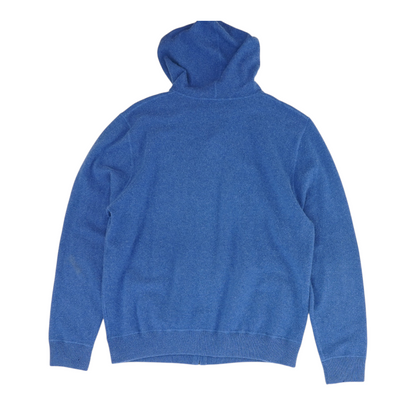 Blue Solid Cardigan Sweater