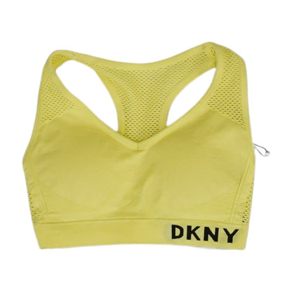 Yellow Solid Sports Bra