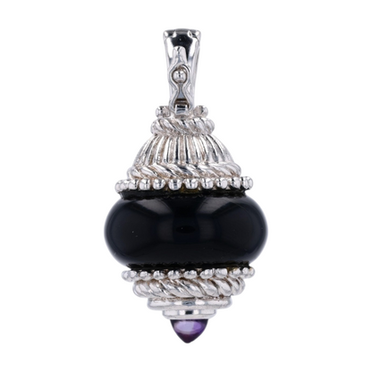 Sterling Silver Onyx Charm