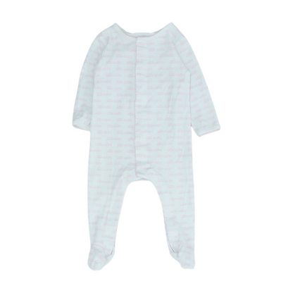 White Graphic Long Sleeve One-Piece