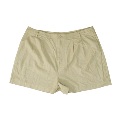 Beige Solid Chino Shorts