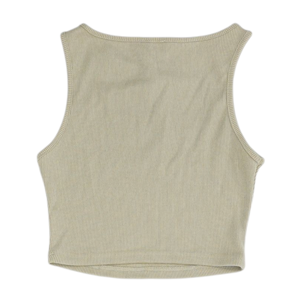 Tan Cropped Blouse