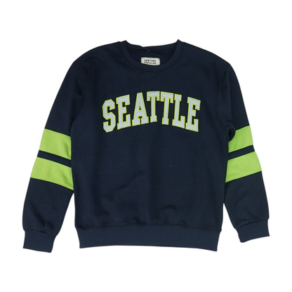 Navy Solid Sweatshirt Pullover
