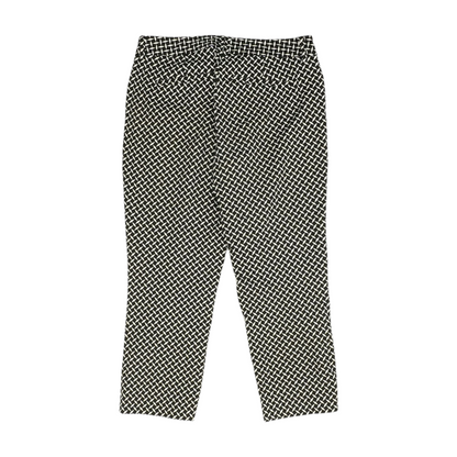 Black Geometric Regular Pants