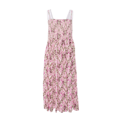 Pink Abstract Midi Dress