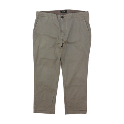 Beige Abstract Regular Pants