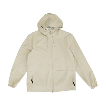 Beige Solid Rain Jacket