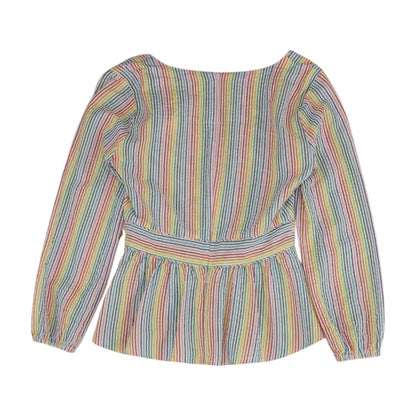 Multi Striped Long Sleeve Blouse